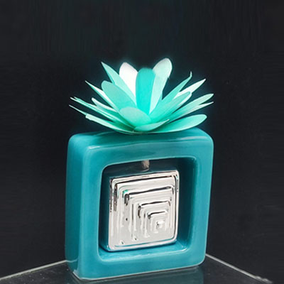 Cornici in argento: Profumatore Quadrato 10x10 cm In Argento Azzurro